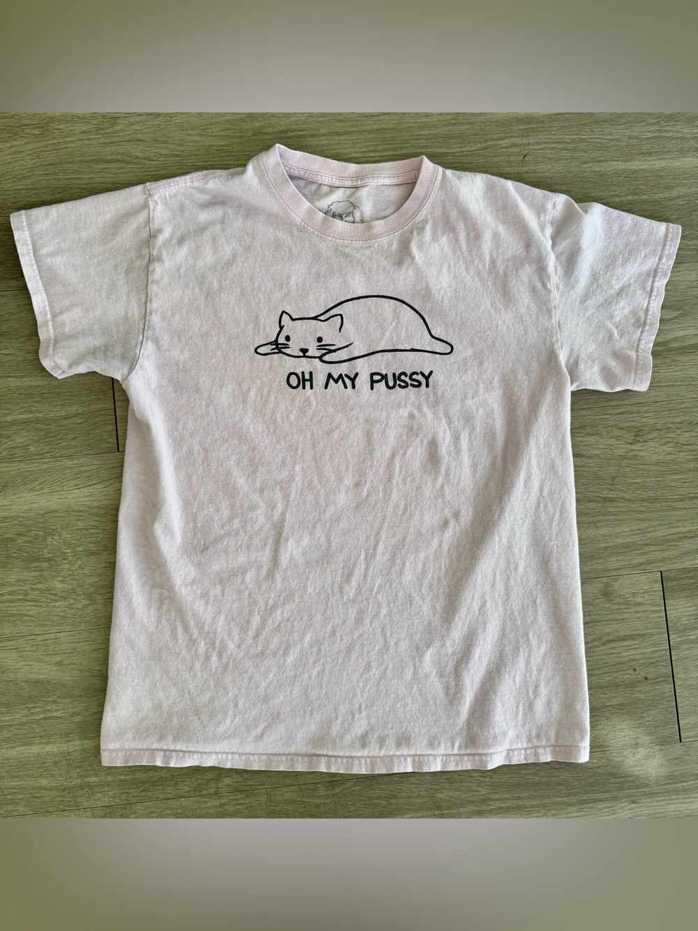 Teddy Fresh Pink Cat Graphic T-Shirt Size Medium Funny Novelty Tee